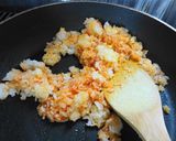 簡単一人ランチ✿スタミナ風オムライス作り方2写真