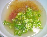 オクラと梅の冷たいスープ作り方2写真