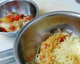 桃とトマトの冷製カッペリーニ☆作り方4写真