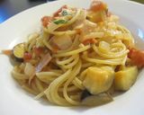 ぴのん家の大葉トマチークリームパスタ作り方9写真