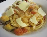 ぴのん家の大葉トマチークリームパスタ作り方10写真
