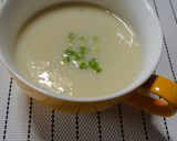 男の豆乳入りビシソワーズ＠トマト入り作り方1写真