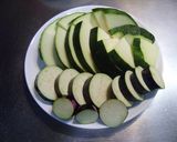 ナスとズッキーニのチーズ焼き～味噌仕立て作り方1写真