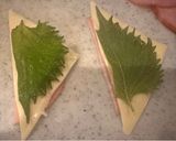 ハムチーズ大葉の三角巻き☘️作り方4写真