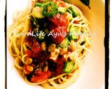 夏美人！トマトともずくの冷製パスタ作り方4写真