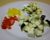 夏野菜の冷製トマトスパゲッティー作り方1写真