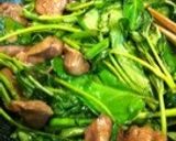 鶏の砂肝と空心菜の炒めものヽ（ ´ー）ﾉ作り方5写真