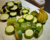 ナスとズッキーニの採れたてトマトパスタ作り方3写真