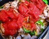 ぱりぱりチーズのトマト豚丼作り方8写真