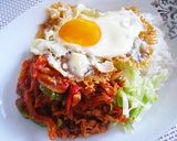 ぱりぱりチーズのトマト豚丼作り方10写真