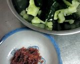 たたき胡瓜の梅肉和え作り方3写真