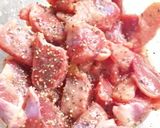 おつまみに☆砂肝のにんにく炒めレモン添え作り方1写真