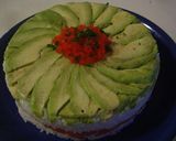 サーモンとアボカドの簡単寿司ケーキ♪作り方5写真
