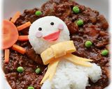 ✿てるてる坊主デコカレー✿作り方4写真