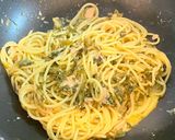 簡単ランチにツナ高菜のガリ塩バターパスタ作り方2写真