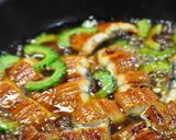 うなぎとゴーヤの卵とじ作り方7写真