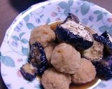 干したなすと肉団子のあっさり煮物作り方3写真
