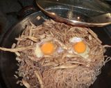 牛肉とごぼうの柳川丼作り方6写真