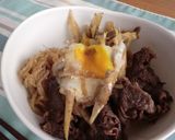 牛肉とごぼうの柳川丼作り方7写真