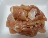 皿盛り　にんにくネギマ作り方1写真