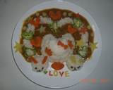 うさLOVEウェディングケーキ風カレー作り方7写真