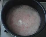 鶏肉と明太子で作る　*　桃色の前菜作り方3写真