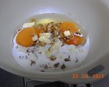 胡桃とチーズの甘～い卵焼き作り方1写真
