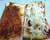 甜麺醤風味の鯖とトマトのトースト作り方3写真