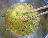 ゴーヤ&枝豆&人参の卵焼き♪作り方2写真