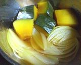 ♪カボチャと新タマの素朴な煮物♪作り方3写真