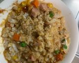 レンジ簡単洋風シーフードおこわ味炒飯弁当作り方10写真