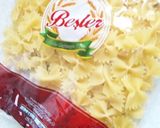 リボンで♪ トマトクリームパスタ作り方1写真