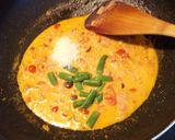 リボンで♪ トマトクリームパスタ作り方5写真
