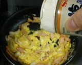 ハムと玉ねぎの　スクランブルエッグ作り方5写真