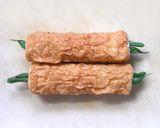 ちくわとインゲンのくるくる焼き豚☆作り方1写真