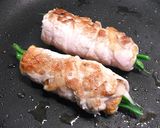 ちくわとインゲンのくるくる焼き豚☆作り方2写真