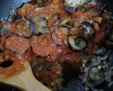 茄子とにんにくの☆Wチーズミートパスタ作り方6写真