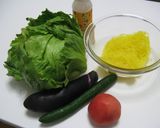 スクワッシュサラダ 瓜と夏野菜サラダ作り方3写真