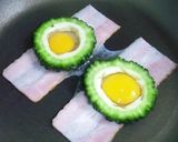 プリティ☆美味しィ☆ゴーヤの目玉焼き☆作り方1写真