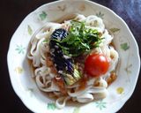 ☆素揚げ茄子載せのさっぱりサラダうどん☆作り方4写真