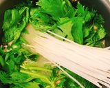 セロリ葉の春雨スープ作り方3写真