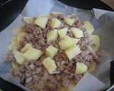 フライパンでじゃがいもとひき肉のピザ風作り方5写真