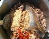 ＊私のタイ料理＊ひき肉とミントのサラダ作り方4写真