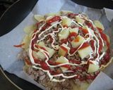 フライパンでじゃがいもとひき肉のピザ風作り方6写真