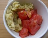 ☆トマトとサツマイモ合え☆離乳食作り方3写真