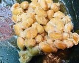 のこったカレーで●納豆カレーサッと炒め作り方1写真