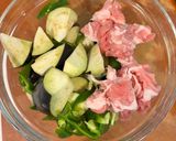 レンジで簡単☆茄子と豚肉のピリ辛炒め風作り方1写真
