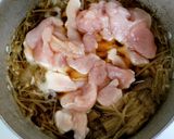 白滝と 白菜 鶏ささみ きのこの 和風煮作り方8写真