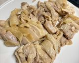 本格♫蒸し鶏のネギ油ソースかけ作り方6写真