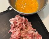 春野菜と豚コマ・仙台麩の卵そぼろ炒め作り方1写真